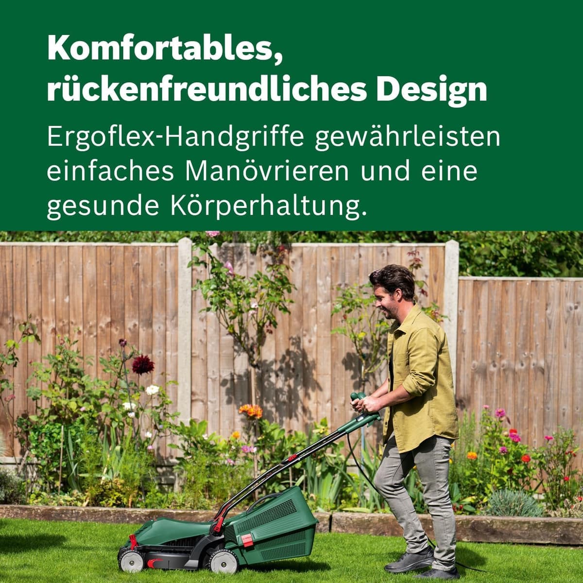 Elektrische Grasmaaier - Laura Homestore PowerCut 37 - Met Opvangbak 40L & Ergoflex Handgrepen - Cirkelmaaier 1400W - Maaibreedte 37 cm - Gazonmaaier Stil & Krachtig — afbeelding 1