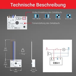 nalooprelais inbouw, 200 W, wit — thumbnail 5