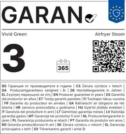 Vivid Green Airfryer met Stoomfunctie – 10,5L – Airfryer & Stoomoven in 1 – 12 Programma's – 1550W – PFAS-vrij – Zwart — thumbnail 2