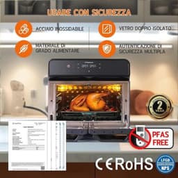 XXL heteluchtfriteuse - 22 liter - met 2 kamers - en led-touchscreen — thumbnail 2