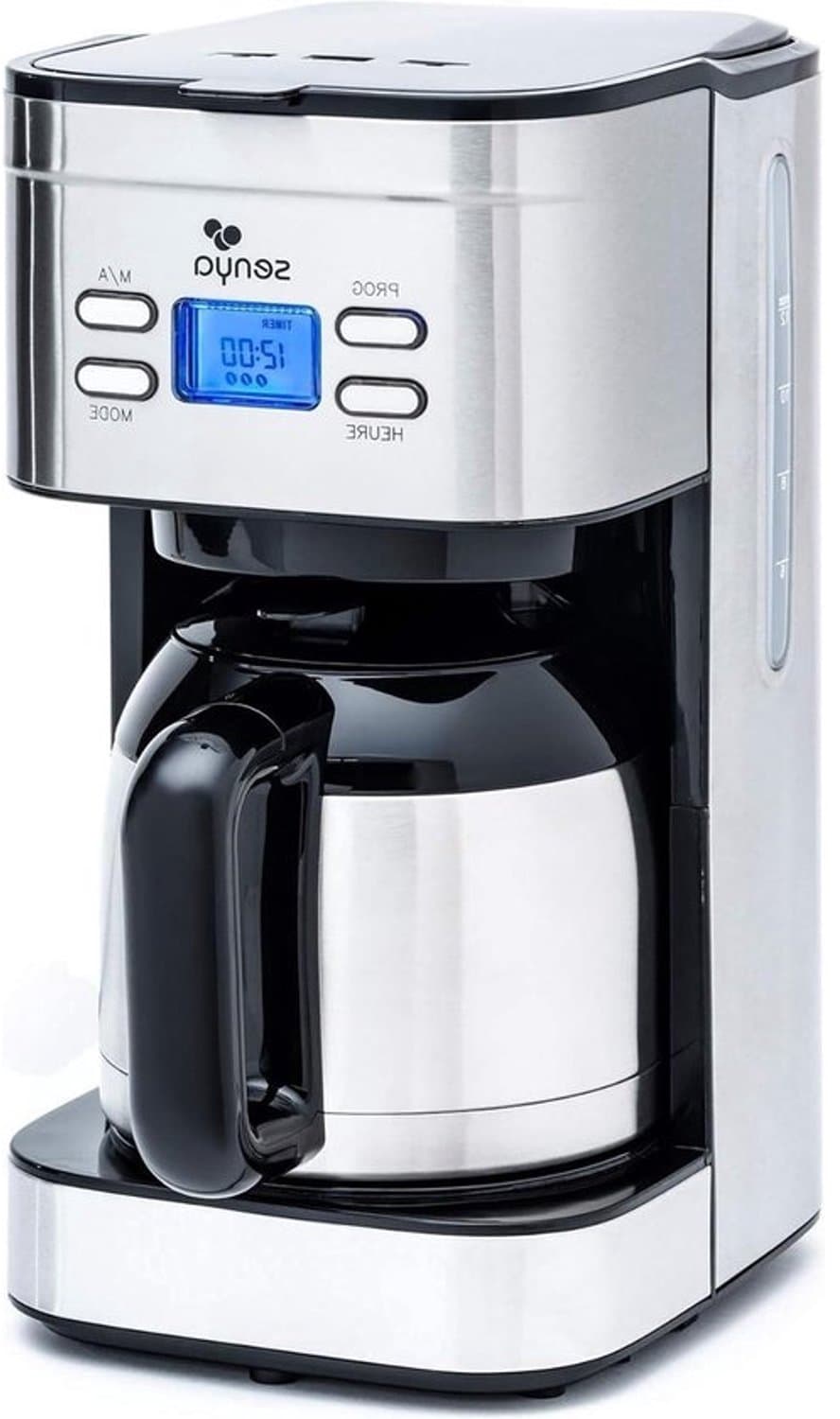 Elektrisch koffiezetapparaat met timer en thermoskan - aromakeuze - functie om koffie warm te houden - 12 l - 800 W — afbeelding 1