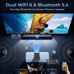 Beamer 2000 ANSI Lumen - Full HD 1080p Resolutie - 120W Vermogen - LCD - Zwart - Home Theater Projector — thumbnail 4