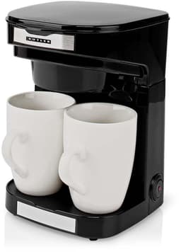 Koffiezetapparaat 2 Kopjes – Compact Filterkoffieapparaat 0,25L – Herbruikbaar Filter – 450W – Zwart — thumbnail 2