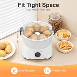 Homezo aardappelschilmachine - Elektrisch - Tot 0,8 kg aardappelen - Schiltijd 2/4 min - Tot 0,36 kg groenten laten uitlekken — thumbnail 3