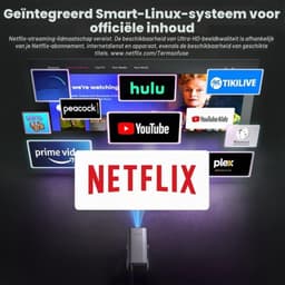 Mini Beamer 600 ANSI Lumen - Full HD 1080P Resolutie - Bluetooth En HDMI Aansluiting - Draagbaar - Voor Thuisbioscoop En Presentaties — thumbnail 4