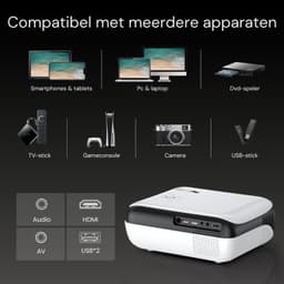 VLSelect® Mini Beamer - Projector - Thuisbioscoop — thumbnail 3
