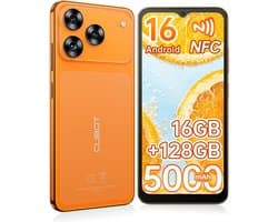 CUBOT A50 Smartphone - 16GB(6+10) RAM - 128GB ROM - 6,58" - Android 16 - 5000 mAh - NFC - GPS - mobiele telefoon - Oranje