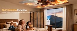 Mini Beamer - Android 14 Smart Projector - Native 1080P - 4K Ondersteuning - 600 ANSI Lumen - Autofocus en Automatische Keystone - WiFi 6 - Bluetooth 5.4 - 180° Draaibaar - 15 W Luidspreker - HY350MAX — thumbnail 4