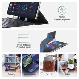 S13 Neo 2-In-1 Tablet Pc 13 Inch - 3000x2000 Aanraakscherm - Intel N150 12GB LPDDR5 512GB SSD - 878g Metaal 285x206x11mm - Windows 11 - Zilver — thumbnail 4