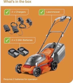 Batterij Grasmaaier – Accu Grasmaaier – Elektrische Grasmaaier – Draadloze Grasmaaier – 36V Krachtig – 34 cm Maaibreedte & Randensnijsysteem – 35L Grasopvang – Lichtgewicht & Verticale Opslag — thumbnail 2