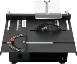 Tafelzaag Elektrisch - 110 mm Zaagblad - 200 W Vermogen - Zwart - Voor Hout En Kunststof - Mini Zaagmachine — thumbnail 2