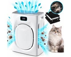 MUPOO Luchtreiniger met H13 HEPAfilter Tegen Stof, Pollen- CADR 295 m³/u -Koolstoffilter- Automatische Stand + Slaapstand 25 dB - PM2.5 Luchtkwaliteitsindicator -Air Purifier voor Woonkamer en Slaapkamer