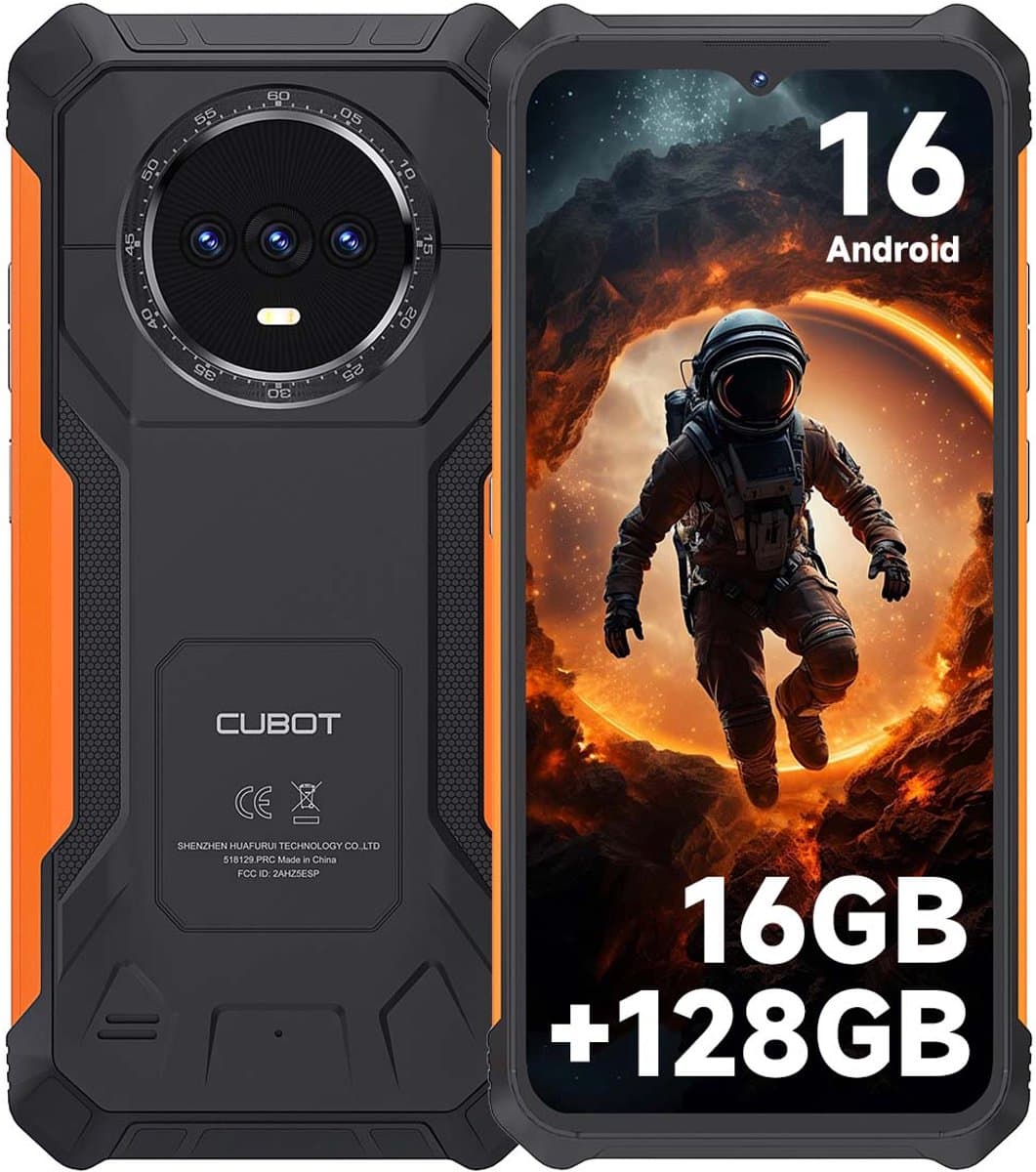 CUBOT Kingkong ES Pro Robuuste Smartphone - 6,56" - 16GB(6+10) RAM - 128GB ROM - 5100 mAh - Android 16 - IP68/IP69K - Face ID - Zwart — afbeelding 1