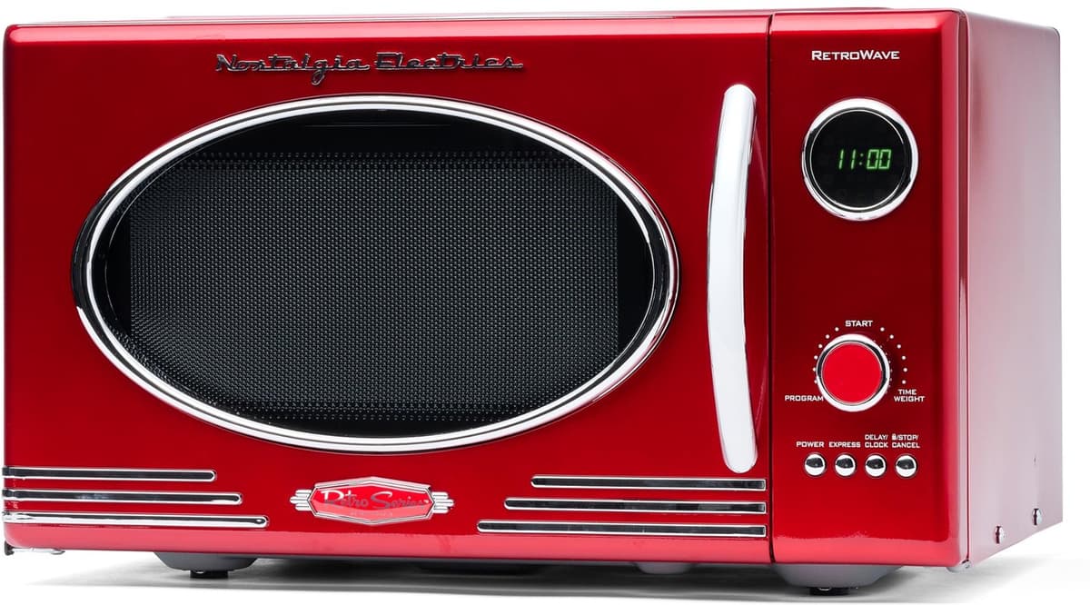 Magnetron - 800 watt - 25,4 liter - Rood — afbeelding 1