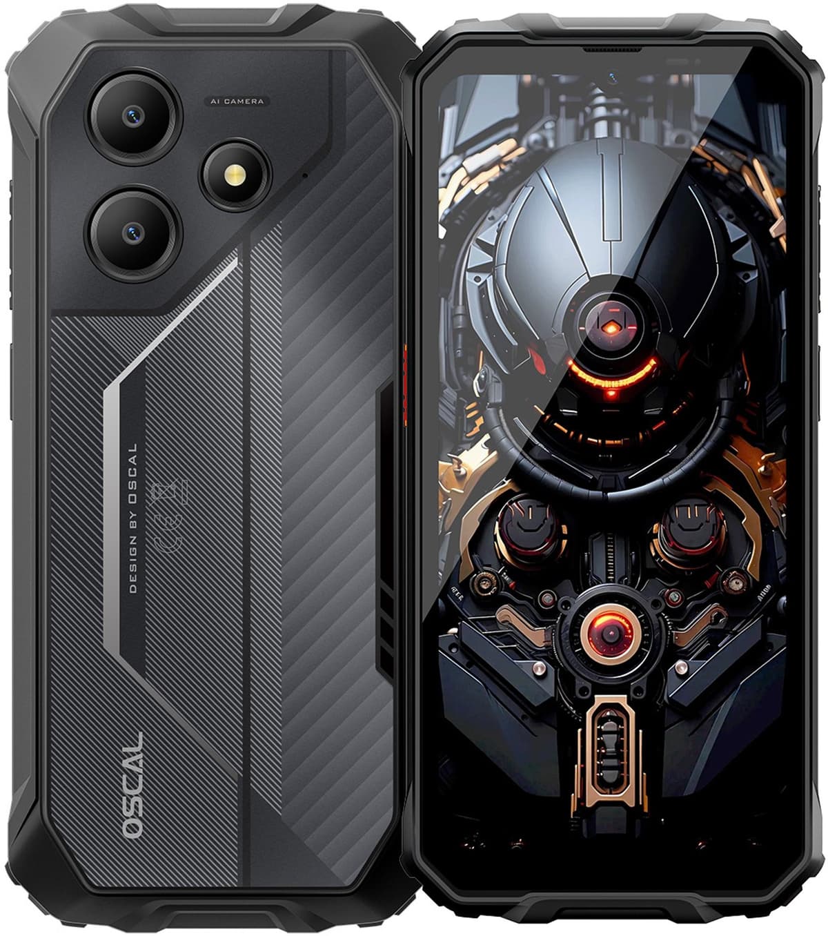 OSCAL MARINE 2 Robuuste Smartphone - 11000mAh Telefoon- 24GB RAM - 256GB ROM - Android 15 -Dual SIM - IP68 Waterdicht - Zwart — afbeelding 1