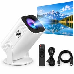 VHV - Beamer - Mini Beamer - Smart 1080P Full HD Projector - FULL HD (4K-Ondersteuning) - 200 ANSI - WiFi & Bluetooth - Ingebouwde Speakers - Draagbare Beamer Thuisbioscoop - Voor iOS en Android - Autofocus — thumbnail 1