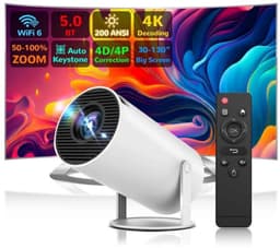 Beamer 4K – Thuisbioscoop Mini Projecto - WiFi en Bluetooth5.0, - 180° Draaibaar - 4K Ondersteuning - Autofocus — thumbnail 1