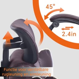 Ergonomische Gaming-Stoel – Met Ventilator, Luchtkoeler & Koeling, Geventileerde Zitting, Ligfunctie, Massage, Verstelbare Directiestoel, Bruin — thumbnail 5