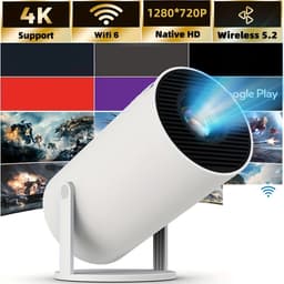 High-definition smart-projector, native resolutie van 1280 x 720p, compacte draagbare projector, 180° draaibaar, netwerkverbinding, geen projectiescherm nodig — thumbnail 5