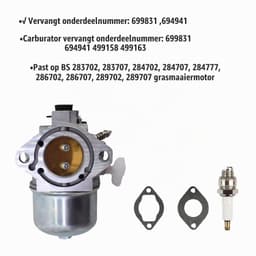699831 694941 Carburateur Vervanging voor 283702 283707 284702 284707 284777, Grasmaaier Carburateur Motor Grasmaaier Tractor Carb 499158 — thumbnail 3