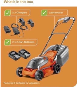 Batterij Grasmaaier – Accu Grasmaaier – Elektrische Grasmaaier – Draadloze Grasmaaier – 36V Krachtig – 34 cm Maaibreedte & Randensnijsysteem – 35L Grasopvang – Lichtgewicht & Verticale Opslag — thumbnail 4
