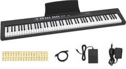 VEVOR Digitale Piano 88 Toetsen, Semi-Gewogen, Elektrisch Keyboard, Geschikt voor Beginners en Gevorderden, 128 Klanken en Ritmes, HiFi Stereoluidsprekers, Pedaal, Lessenaar, USB/MIDI — thumbnail 1