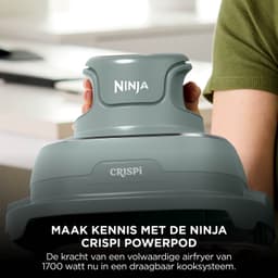 Ninja CRISPi 4-in-1 Glazen Airfryer, 3,8 l en 2,3 l, airfryen, braden, warmhouden en opnieuw krokant maken, compact ontwerp, 2 verwijderbare glazen schalen en deksels, 1700 W - Groen - FN201EUGN8 — thumbnail 4