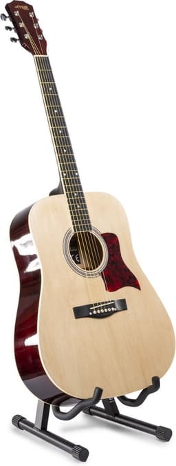 Gitaar standaard voor akoestische en elektrische gitaar - Max GP20 - Opvouwbare gitaarstandaard - Zwart — thumbnail 3