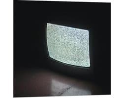 Dibond - Televisie zonder Beeld  - 80x80cm Foto op Aluminium (Met Ophangsysteem)