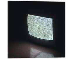 Dibond - Televisie zonder Beeld  - 50x50cm Foto op Aluminium (Wanddecoratie van metaal)