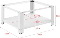 Wasmachine sokkel verhoger met legplank 63x54x31 tot 150 kg — thumbnail 3