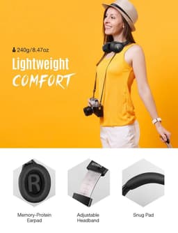 Mpow H19 IPO – Draadloze Hoofdtelefoon – Active Noise Cancelling (ANC) – Bluetooth – Zwart — thumbnail 2