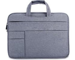 MoKo H621 Laptop Schoudertas opbergvakken 14.1 inch Notebook Tas - Hoes Multipurpose voor Macbook Pro 15.4 A1707 A1990 (14-14,1 inch, grijs)