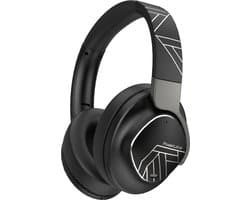 PowerLocus MoonFly Koptelefoon Over-Ear met Passief Noise Cancelling, Draadloze Hoofdtelefoon, Voice Assistant Activation - Zwart/Grijs