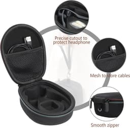 Hoofdtelefoonhoes - Harde hoes - Beschermhoes - Opberghoes voor hoofdtelefoon - Zwart - Reishoes - Compatibel met Aftershokz, Trekz, Air, Aeropex - ANMI — thumbnail 5