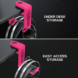 Hooftelefoonhouder voor PC Gaming - Onder Bureau Klem met 360 Draaibare Arm - Universele Hoofdtelefoonstandaard met Kabel Organizer — thumbnail 5