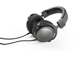 T1 HiFi hoofdtelefoon met kabel, Tesla Technology 32 Ohm, zwart