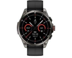Royal Empire Smartwatch Heren met GPS & Belfunctie – Sporten Zonder Telefoon – 1.43” AMOLED – Hartslag & SpO2 – 5ATM Waterdicht – RVS & TPU Band – Zwart
