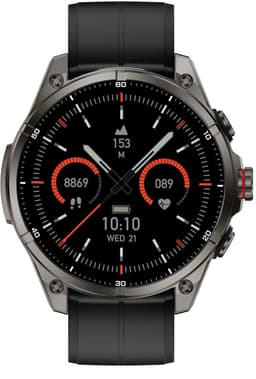 Royal Empire GPS Smartwatch Heren – 1.43" AMOLED – Belfunctie & App-meldingen – 5ATM Waterdicht – Hartslag, SpO2, Stappenteller – 200+ Sportmodi – RVS + TPU Band – Zwart — thumbnail 1