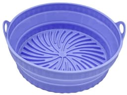 Geschikt voor Airfryer Accessoires Bakmand Vervangende Binnentank Vierkante Siliconen Pan - Grijs Rond — thumbnail 6