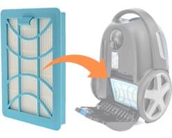 Kleanburg®- Hepa Filter geschikt voor Philips Performer Compact - Vervangt CP1352 / 432200494411