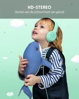 StayPowered Kinderheadset - Veilige, Comfortabele en Duurzame Hoofdtelefoon met Volumebegrenzing! - Compact Design - Hoogwaardige Geluid - HD Microfoon - Ingebouwde Volumebegrenzer - Opvouwbaar -Groen - Levering Sneller dan Aangegeven! — thumbnail 4