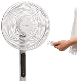 Stille Staande Ventilator met Afstandsbediening - Digitale Motor, Laag Stroomverbruik, 9 Luchtstroomsnelheden, 120 Graden Oscillatie — thumbnail 1