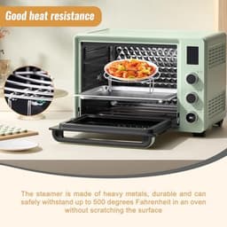 Rond roestvrij stalen stoomrek voor Air Fryer - 20 x 5,5 cm — thumbnail 3