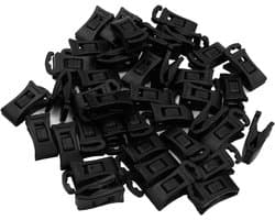 Allecto plus - Set van 40 sokkenclips voor wasmachine en droger - Handige sokkenhaken voor lade - Geen vouwen nodig - Zwart