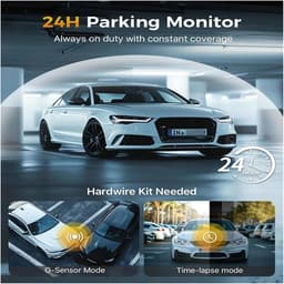Dubbele dashcam voor in de auto, voor- en binnenkant, autobeveiligingsvideorecorder met audio, 1080P, voertuigcamera, plug-and-play, WDR, nachtzicht, automatische vergrendeling met G-sensor, 2 inch scherm（Geen geheugenkaart meegeleverd） — thumbnail 5