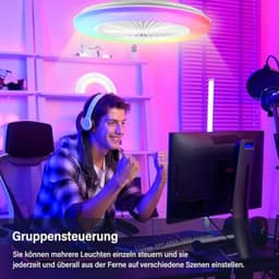 Plafondventilator met Verlichting - 49 cm, RGB LED, Afstandsbediening, Timer en 6 Snelheden — thumbnail 2