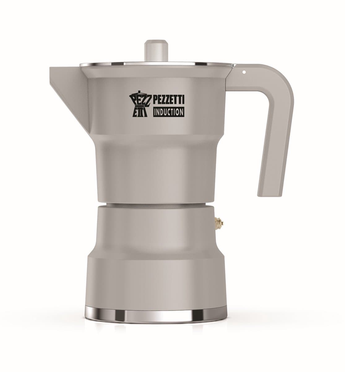 Pezzetti – SOLIDEXPRESS - espressomaker - koffiemaker - 6 kops - aluminium - grijs - INDUCTIE - gas - elektrisch - percolator - moka pot — afbeelding 1