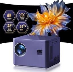 SCH® Draagbare beamer - Beamer - Projector - Mini Beamer - Grijs - 19cm x 16cm x 13cm — thumbnail 1