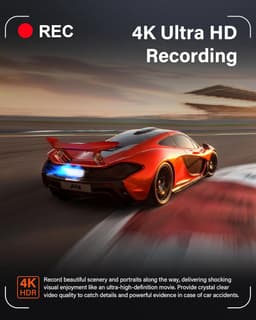 Dashcam voor auto voor en achter – Dual dashcam – Voor- en achtercamera – Autocamera – Full HD dashcam – Dashcam met nachtzicht – Dashcam met bewegingssensor – Groothoeklens – Parkeermodus – Loop recording – Dashcam met SD-kaart — thumbnail 2
